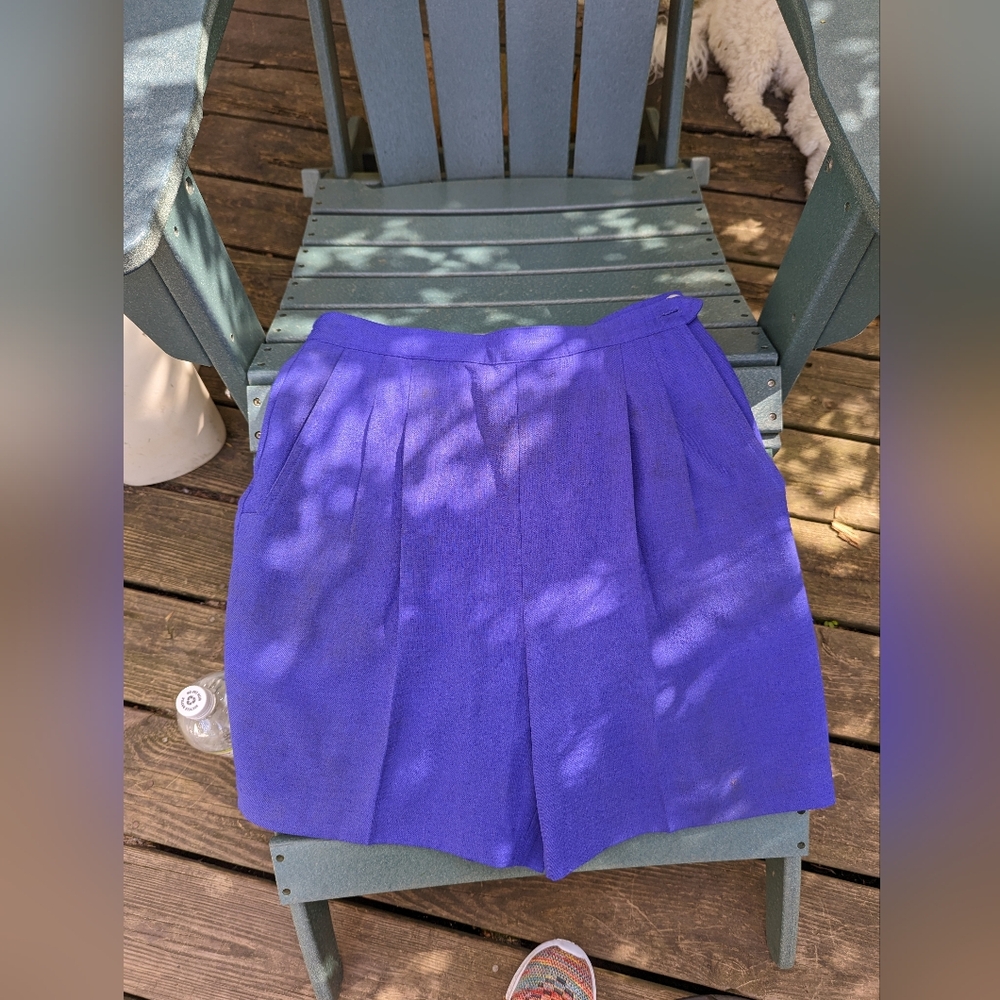 Hana Sport Lot of Two Pleated Side buttoned Golf shorts Sz 14 purple/ Fuschia